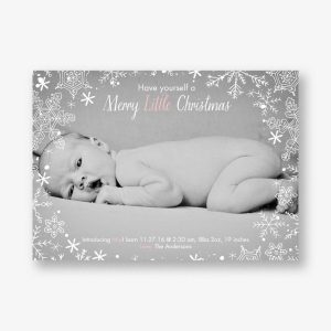 Snowflake Holiday Photo Card Horizontal