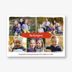 Brush Name Holiday Multi-Photo Card