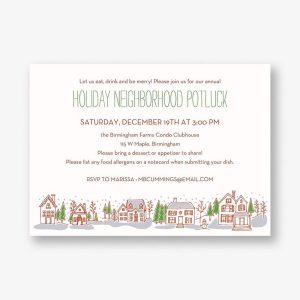 Village Holiday Party Invitation