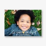 Foil Stamped Heart Light Holiday Photo Card