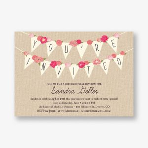 Rustic Banner Party Invitation