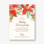 Poinsettia Holiday Party Invitation
