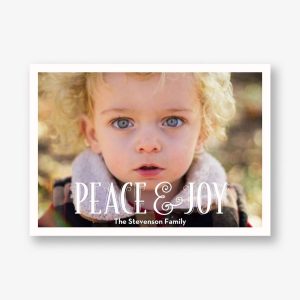 Peace & Joy Swirls Holiday Photo Card