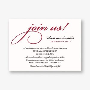 Join Us Graduation Party Invitation
