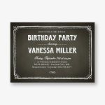 Chalk Border Birthday Party Invitation