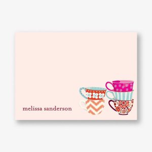 Tea Cups A6 Stationery