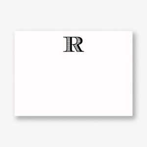 Currency Single Letter Monogram A6 Stationery