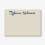 French Script A6 Stationery