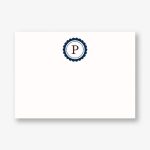 Scallop Monogram A6 Stationery