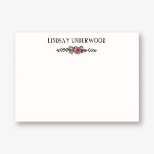 Watercolor Laurel A6 Stationery