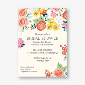 Cottage Rose Bridal Shower Invitation