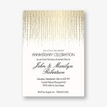 Foil Stamped Chandelier Anniversary Party Invitation