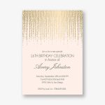 Gold Foil Stamped Chandelier Birthday Party Invitation