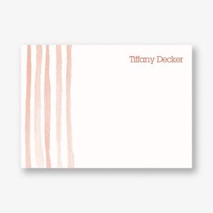 Watercolor Vertical Stripes A6 Stationery