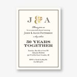 Foil Stamped Ampersand Initials Party Invitation