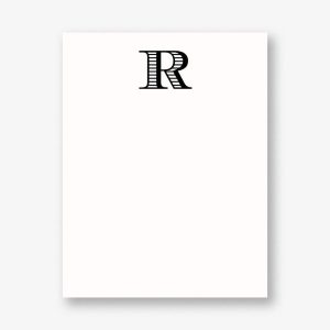 Currency Single Letter Monogram A2 Stationery