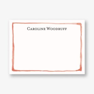 Watercolor Border A6 Stationery