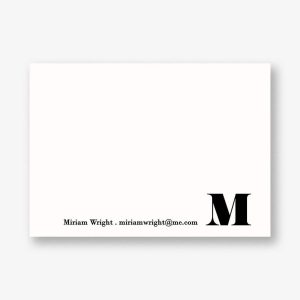 Bold Initial A6 Stationery