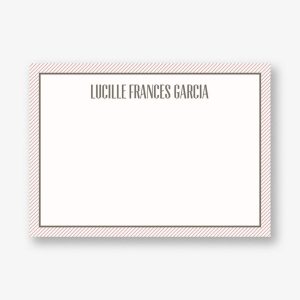 Diagonal Stripes Border A6 Stationery