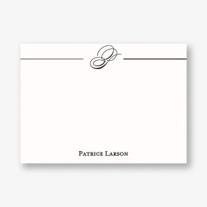 Script Initial A6 Stationery