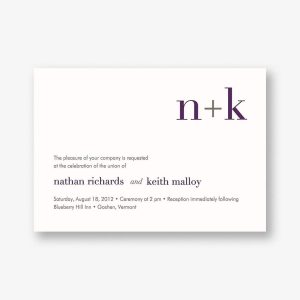 Initials Wedding Invitation