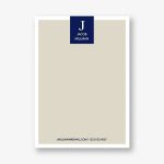 Monogram Tab A6 Stationery