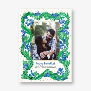 Blue Berries Holiday Photo Card