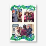 Blue Berries Holiday Multi Photo Card