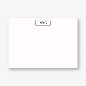 Hexagon Monogram A6 Stationery