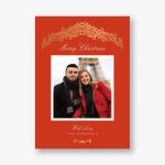 Foil Scrollwork Holiday Photo Card