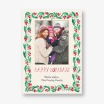 Berry Border Holiday Photo Card