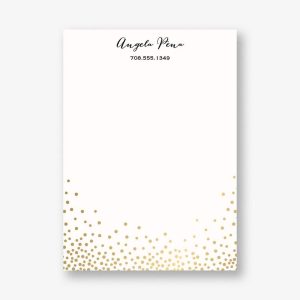 Foil Stamped Champagne A6 Stationery