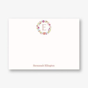 Floral Monogram A6 Stationery