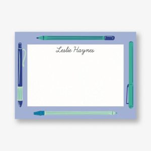 Pens and Pencil Border Stationery
