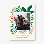 Botanical Border Holiday Photo Card