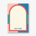 Modern Colorblock Arch Stationery