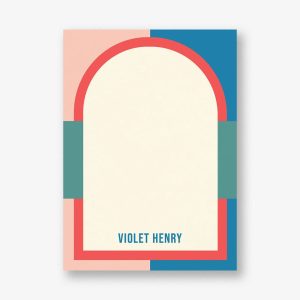 Modern Colorblock Arch Stationery