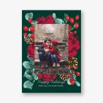 Merry Florals Holiday Photo Card