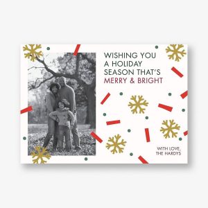 Winter Confetti Holiday Photo Card