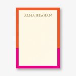 Pink Orange Colorblock Stationery