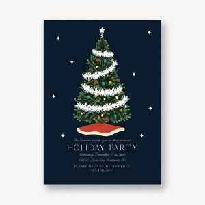 Tinsel Tree Holiday Invitation