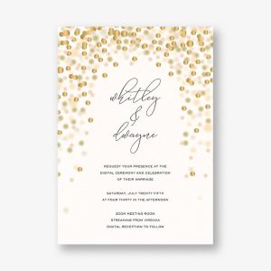 Sparkle Lights Pink Wedding Invitation