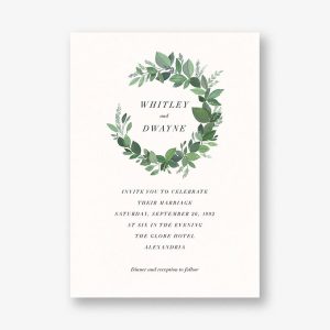 Natural Wreath Wedding Invitation