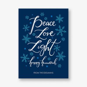 Peace Light Love Holiday Photo Card