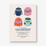 Ugly Christmas Sweater Holiday Invitation