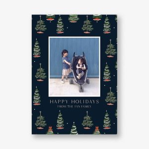 Tinsel Tree Holiday Photo Card