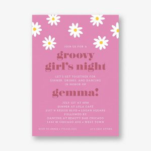 Retro Daisy Party Invitation