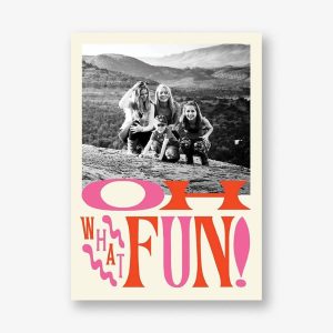 Just for Fun Pink Holiday Photo Card