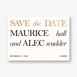 In Writing Foil Save the Date Card