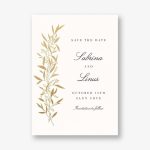Untamed Grace Gold Save the Date Card